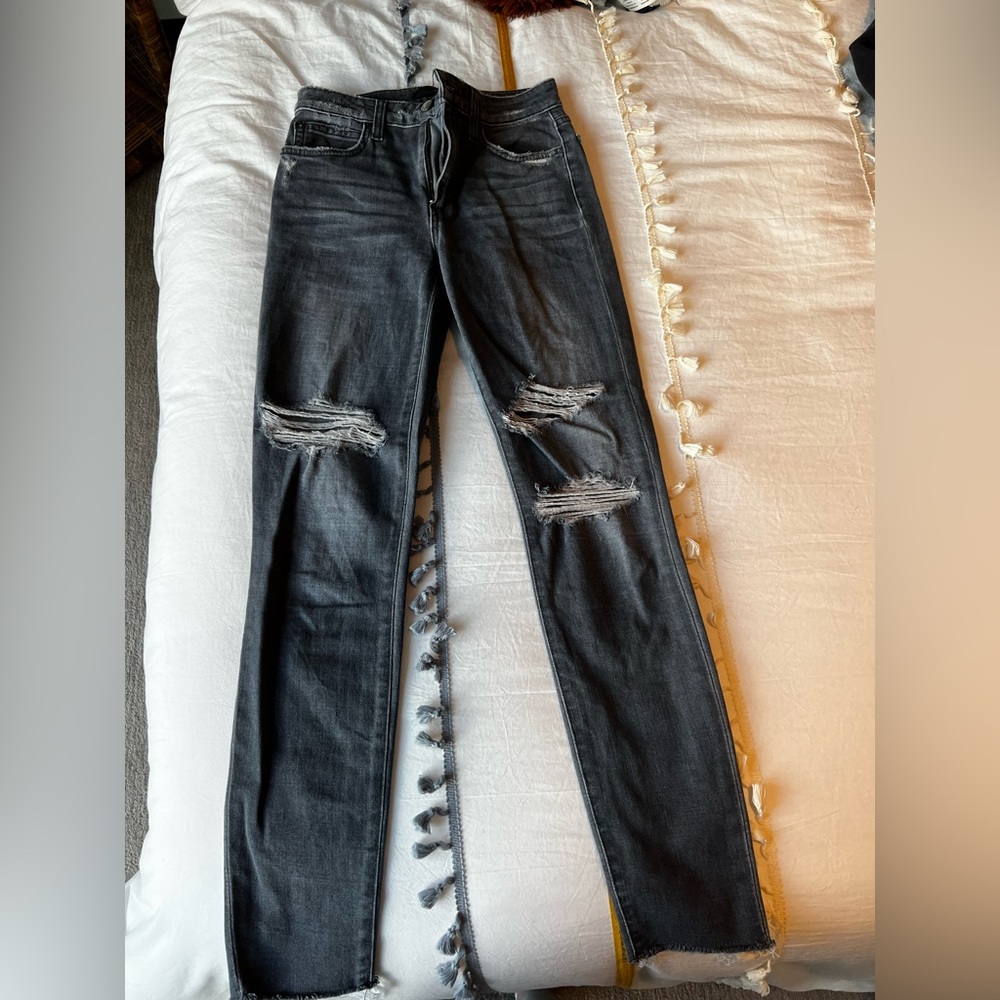 High rise ankle jeans